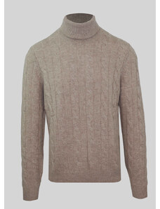 Swetry marki Malo model IUM024FCB22 kolor Brązowy. Odzież męska. Sezon: Cały rok