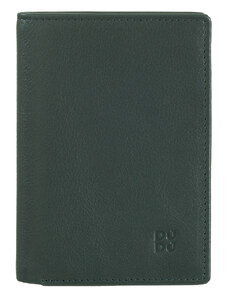 Portfel Męskie DUDU, małe etui na karty kredytowe z blokadą RFID z prawdziwej skóry, wewnętrznym okienkiem ID i kieszenią na gotówkę, minimalistyczny i elegancki design