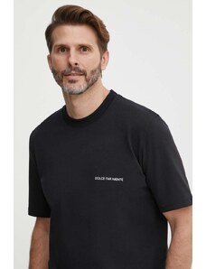 Sisley t-shirt męski kolor czarny z nadrukiem