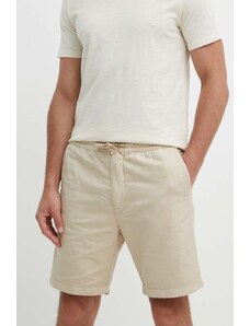Pepe Jeans szorty lniane RELAXED LINEN SMART SHORTS kolor beżowy PM801093