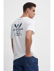 Pepe Jeans t-shirt bawełniany CALLUM męski kolor biały z nadrukiem PM509370