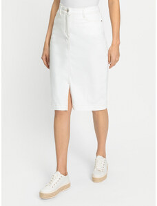 Olsen Spódnica jeansowa 16001361 Biały Regular Fit