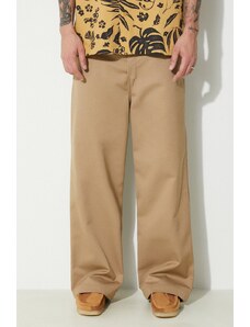 Carhartt WIP spodnie Brooker Pant męskie kolor brązowy proste I032356.8Y01