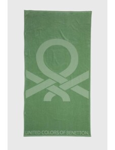 United Colors of Benetton ręcznik bawełniany kolor zielony