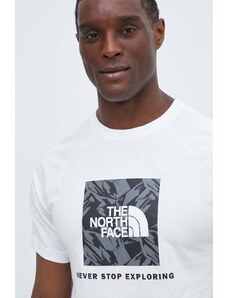 The North Face t-shirt bawełniany męski kolor biały z nadrukiem NF0A87NJZI51