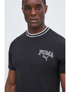 Puma t-shirt bawełniany SQUAD męski kolor czarny z nadrukiem 678968