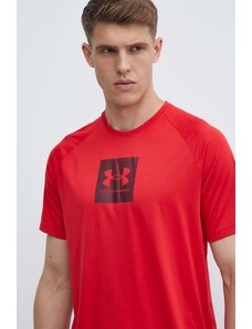 Under Armour t-shirt treningowy kolor czerwony z nadrukiem 1380785