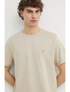 Les Deux t-shirt bawełniany kolor beżowy gładki