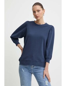 Silvian Heach bluza bawełniana damska kolor granatowy gładka