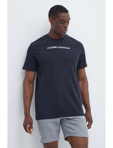 Under Armour t-shirt męski kolor czarny z aplikacją