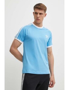 adidas Originals t-shirt bawełniany męski kolor niebieski z aplikacją IM9392