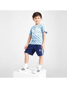 Adidas Komplet Mono Aop Tee Blu B Dziecięce Ubrania adidas IX1856 Niebieski