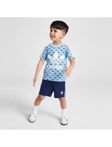 Adidas Komplet Mono Aop Tee Blu B Dziecięce Ubrania adidas IX1855 Niebieski