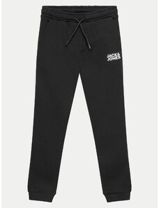 Jack&Jones Junior Spodnie dresowe Gordon 12257312 Czarny Slim Fit