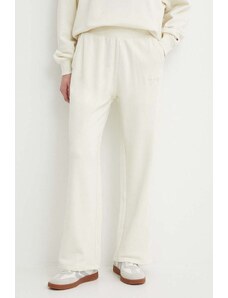 Tommy Hilfiger spodnie dresowe bawełniane kolor beżowy gładkie WW0WW41573