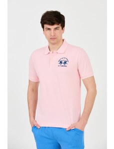 LA MARTINA Różowe polo z dużym logo, Wybierz rozmiar XL