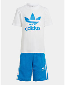adidas Komplet t-shirt i spodenki adicolor IR6934 Niebieski Regular Fit