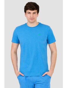 LA MARTINA Błękitny t-shirt z małym logo, Wybierz rozmiar XXL