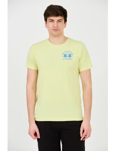 LA MARTINA Żółty t-shirt z dużym logo, Wybierz rozmiar XXL