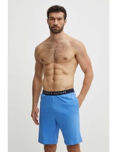 Tommy Hilfiger szorty piżamowe bawełniane kolor niebieski gładka UM0UM01203