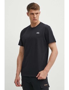 Under Armour t-shirt męski kolor czarny gładki
