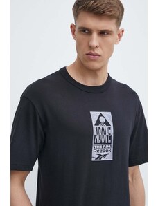 Reebok Classic t-shirt bawełniany Basketball męski kolor czarny z nadrukiem 100075504
