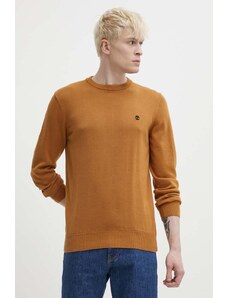 Timberland sweter bawełniany kolor brązowy lekki TB0A2BMMP471