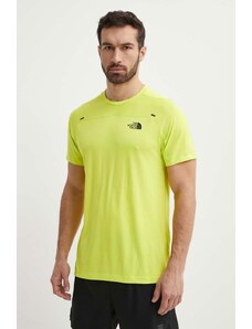 The North Face t-shirt sportowy Mountain Athletics kolor zielony z nadrukiem NF0A87CGRIQ1