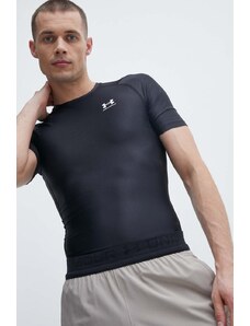 Under Armour t-shirt treningowy HG Iso-Chill Compression kolor czarny gładki