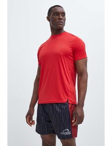 Fila t-shirt do biegania Thionville kolor czerwony gładki FAM0639