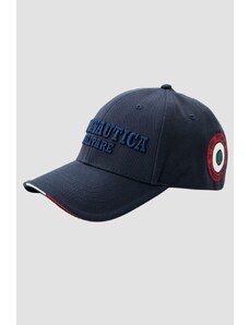 AERONAUTICA MILITARE Granatowa czapka With Tricolor Details