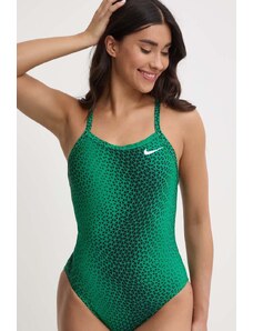 Nike jednoczęściowy strój kąpielowy Hydrastrong Delta kolor zielony miękka miseczka