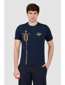 AERONAUTICA MILITARE Granatowy t-shirt Frecce Tricolori Short Sleeve, Wybierz rozmiar XXL