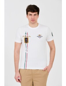 AERONAUTICA MILITARE Biały t-shirt Frecce Tricolori Short Sleeve, Wybierz rozmiar XXL
