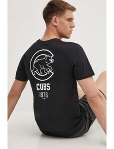 Nike t-shirt bawełniany Chicago Cubs męski kolor czarny z nadrukiem