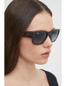 Ray-Ban okulary przeciwsłoneczne damskie kolor szary