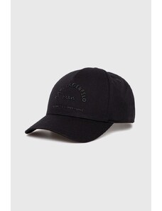 Karl Lagerfeld czapka z daszkiem kolor czarny z nadrukiem 542123.805619