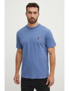 Tommy Jeans t-shirt bawełniany męski kolor niebieski gładki DM0DM18912