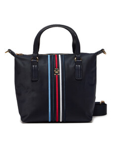 Torebka Tommy Hilfiger Poppy Small Tote Corp AW0AW15986 Space Blue DW6