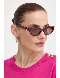 Guess okulary przeciwsłoneczne damskie kolor fioletowy GU7910_5269T