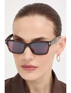 Tom Ford okulary przeciwsłoneczne damskie kolor brązowy FT1085_5452U