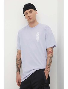 Vans t-shirt bawełniany męski kolor fioletowy z nadrukiem