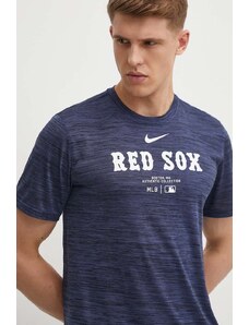 Nike t-shirt Boston Red Sox męski kolor granatowy z nadrukiem