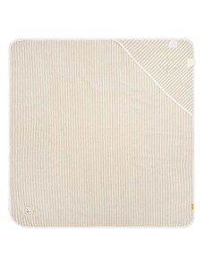 Steiff Ręcznik w kolorze beżowym z kapturem - dł. 36 x 44 cm