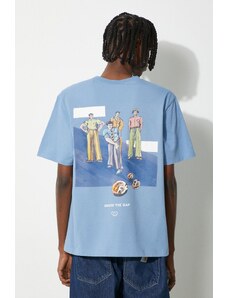 Filling Pieces t-shirt bawełniany Games Harbour kolor niebieski z nadrukiem 74434030627