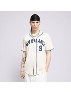 New Balance T-Shirt Baseball Tee Tape Trim Męskie Odzież Koszulki MT41512LIN Biały