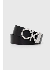 Calvin Klein pasek skórzany męski kolor czarny