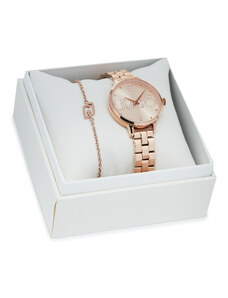 Zestaw zegarek i bransoletka Liu Jo Couple Plus TLJ2041 Różowe złocenie