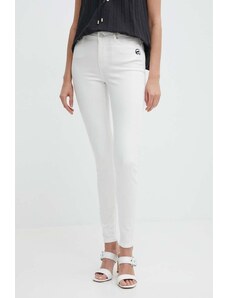Karl Lagerfeld jeansy damskie kolor biały
