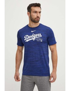 Nike t-shirt Los Angeles Dodgers męski kolor niebieski z nadrukiem